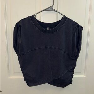 Free People Navy Workout Top